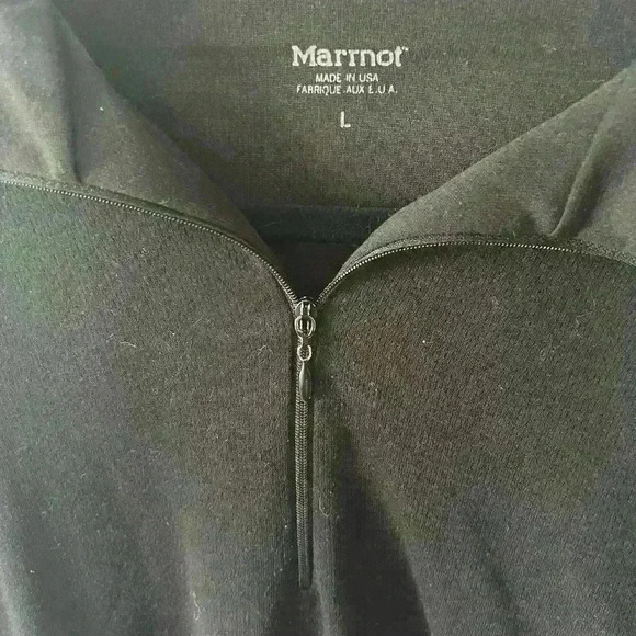 Women’s size L Marmot half-zip pullover, black, VGUC. Outerwear, sportswear - Picture 3 of 5